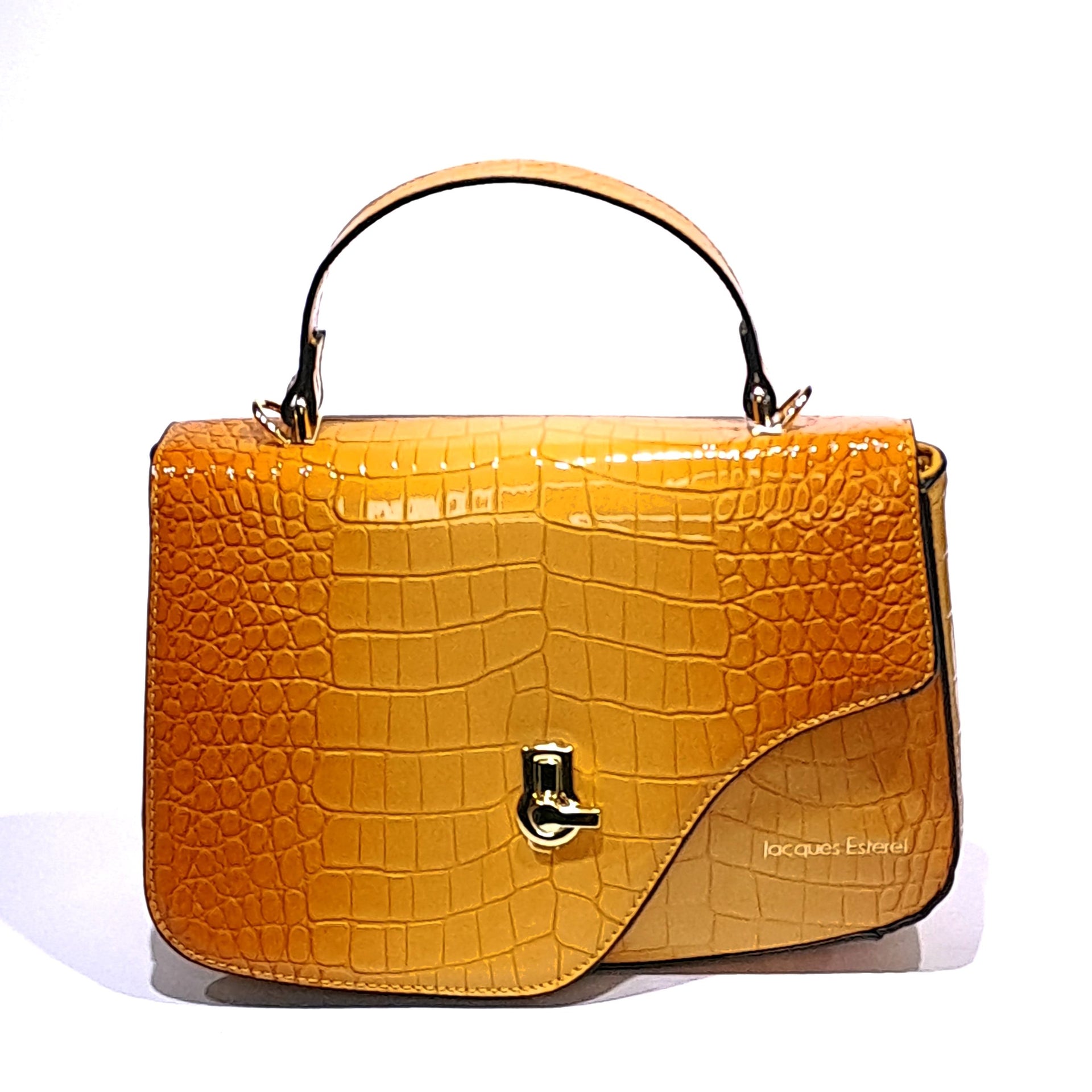 Sac à Main Vintage Jacques Esterel En Cuir Reptile - Multicolore, Occasion En Très Bon état